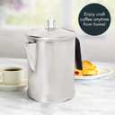 Primula Today Aluminum Stove Top Percolator Maker Durable, Brew Coffee On Stovetop, 9 Cup, Silver