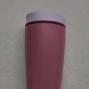 Owala SmoothSip Slider Insulated Stainless Steel Coffee Tumbler, Reusable Iced Coffee Cup, Hot Coffee Travel Mug, BPA Free 12 oz, Purple/Pink (Crochet Queen)