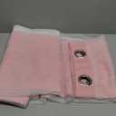 Double Layered Blackout Pink Curtains 2 Panels - Princess Draperies for Girl's Bedroom Living Room Nursery Pink Lace Hem Room Darkening Curtains, 52x84 inches