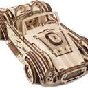 UGEARS Drift Cobra Racing Car Puzzle - Wooden 3D Puzzles for Adults to Build with Powerful Spring Motor - Wood Mechanical Models Building Kit Retro Hobbies for Men - 370 Pcs