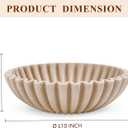 YMXYJM Large Decorative Bowl, Modern Handicraft Bowls for Home Decor, Fruit Bowl for Kitchen Counter, Ruffle Decor, Stylish Key Bowl for Entry Table, Artificial Stone Beige