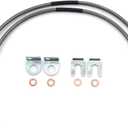 MSCRP 89702 Front Stainless Brake Lines for 87-06 Jeep TJ/YJ/XJ With 4"-6" Suspension Lift Kits