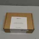 Amazon Basics Exterior Door Knob With Lock, Coastal, Satin Nickel