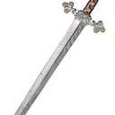 Crusader Knight Toy Sword,27.5" Plastics Sword Medieval Warrior Costume Accessories for Halloween Cosplay LARP,Props (Rosette)