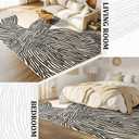 YIHOUSE 57Ft Area Rugs, Abstract Washable Rug, Modern Black and White Rug for Bedroom Living Room Dining Room Office Playroom Nursery, Nonslip Throw Non-Shedding Thin Contemporary Striped Rugs
