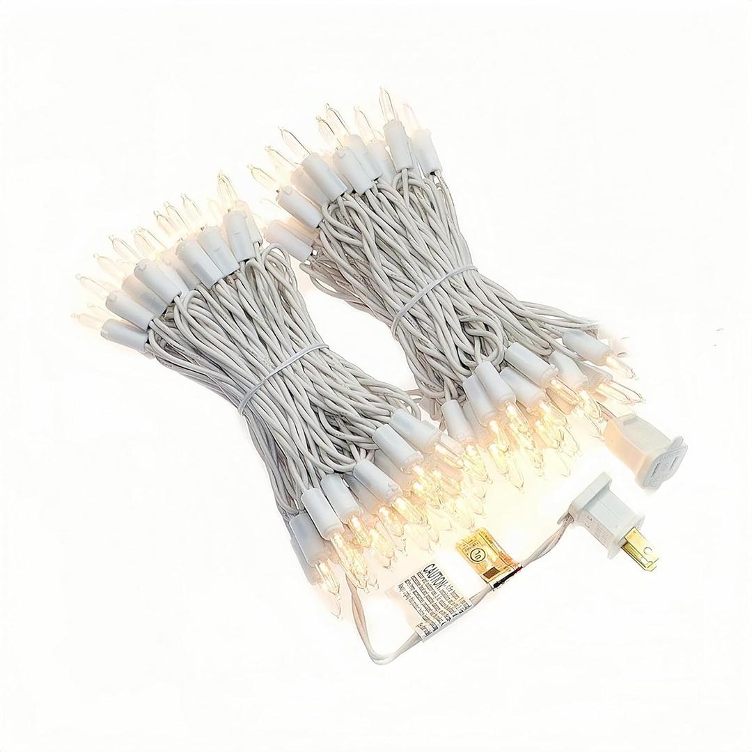 100 LED Warm White Christmas Lights, UL Certified and Commercial Grade White Wire Lights String 35 FT, for Indoor and Outdoor Use. 100 LED Warm White Christmas Lights, UL Certified and Commercial Grade White Wire Lights String 35 FT, for Indoor and Outdoor Use.