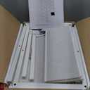 Huuger White Dresser with 5 Drawers & Charging Station, Tall Dresser for Bedroom, Tall Night Stand with PU Leather Finish, Open Shelf, Nightstand for Bedroom, Closet, Hallway, Entryway