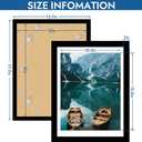 Hongkee 12x16 Picture Frame Set of 4, 12 x 16 Black Wood Style(Mat 11x14), 12X16 in