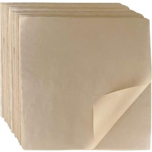 CAMKYDE Deli Paper Sheets 12" X 12" 100PK, Grease Proof Sandwich Wrapping Paper (Kraft)