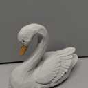 Swan Statue for Garden Decor  7.5" Resin Figurine in Grey-White Finish, Elegant Bird Sculpture for Indoor Outdoor Display, Home, Patio, or Yard Ornament