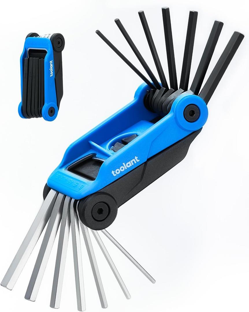14PCS Folding Allen Wrenches Sets(Metric and SAE), Metric Allen Key Set 2mm- 6mm, SAE Hex Key Set 5/64”- 1/4", Folding Hex Keys for Home Repair and Bikes（EDC）