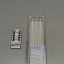 Flameless Taper Candles Flickering with Remote and Timer, 3D Moving Flame Taper Candle Battery Operated to 400 Hours, 9 Inch Window Candles, (Ivory)