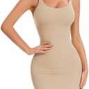 Ysabeloom Shapewear Slip Dress for Women Under Dress Full Slip Tummy Control Dress Slips Seamless Body Shaper Cami, Small
