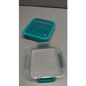 Sistema 1.24L Lunch Stack Square to Go Assorted Colours, Polypropylene, 1.24 Litre