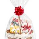 Labeol 20pcs Cellophane Bags 16x24 Cellophane Wrap for Baskets Large Clear Gift Party Favors Clear Treat Bags Plastic Gift Packaging for Cookie Candy Goodie