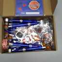 Zhanmai 24 Pcs Novelty Basketball Pens Sports Ballpoint Pen Basketballs Party Favors Basketballs Desk Pens Cool Writing Pen for Stationery Office Supplies Decor(Blue, Basketball)