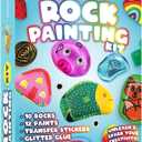 Dan&Darci Rock Painting Kit for Kids - Arts and Crafts for Girls & Boys Ages 6-12 - Craft Kits Art Set - Supplies for Rocks Paint - Best Tween Gift Ideas for Kid Activities Age 6 7 8 9 10 11 (Multi-color)