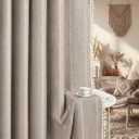 Brown Boho Blackout Curtains 96 Inches Long Linen Blend 2 Panels with Tassels and Cotton Embroidery, Farmhouse Vintage Rustic Rod Pocket Drapes for Living Room or Bedroom