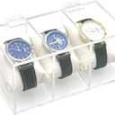 Watch Box Case, 3 Slot Watch Organizer Clear Acrylic for Men Women