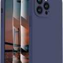 FireNova for iPhone 14 Pro Case, Silicone Upgraded [Camera Protection] Phone Case with [2 Screen Protectors], Soft Anti-Scratch Microfiber Lining Inside, 6.1 inch, Navy Blue