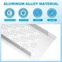 PATIKIL 24 x 3 Inch Door Air Vent Cover, 2 Pcs Heavy Duty Aluminum Grille Ventilation Cover Louvered with Mounting Screws for Cabinet Wardrobe Door, Light Grey