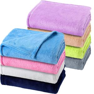 8 Pcs Fuzzy Baby Blankets 30" x 40" Soft Warm Plush Newborn 2025 Summer Receiving Essentials Toddler Infant Boy Girl Gift Nursery Swaddling Cozy Kid Daycare Cot Blankets for Crib Stroller Nap Outdoor