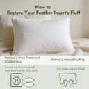 14"x24" Pillow Inserts Soft Feather Pillow Set of 1 Indoor Decorative Sofa Down Pillows Bed Pillows Couch Pillow