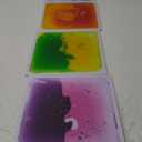 Art3d Liquid Sensory Floor Tiles 30 x 30 cm Playroom Dance Floor Square Colourful 4 Tiles (11.8 x 11.8 inch, Multicoloured)