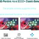 【36700 Games in 1】 Separate 3D WiFi Pandora's Box, Separate 2 in 1 Classic Arcade Game Console, 2 Joysticks, Support 3D, 1280x720 Full HD, Search/Save/Hide/Pause Game up to 4 Players