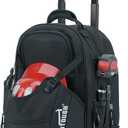 MELOTOUGH Rolling Tool Bag with Telescoping Handle 35 Pockets Wheeled Electrician Backpack Tool Bag For Men,Water Resistant Tool Storage Organizer Including Laptop Sleeve(BLK)