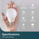 Linkind A19 LED Light Bulbs Dimmable, 60W Equivalent, Energy Efficient 9W, 2700K, 800 Lumens, E26 Standard Base, Lighting for Bedroom Living Room Home Office, 6 Packs