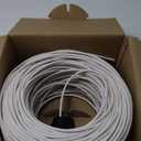 Cat6 Plenum Cable, 500ft, UTP(Unshielded Twisted Pair), 23AWG Solid Bare Copper, 550MHz, UL Listed &CMP Rated, Bulk Ethernet Cable-White