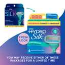 Schick Hydro Silk Sensitive Razor Blade Refills, 6 Count | 5-Blade Sensitive Skin Razors for Women | Womens Razor Refills for Sensitive Skin