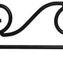 Anley Garden Flags Wall Scroll Hanger - Wrought Iron Horizontal Garden Flag Holder - Weather Resistant & Easy Mounting - Curve Design & Black Matte Coating - H4 x W15