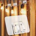 2 x 50Pcs Outdoor String Light Hooks  Heavy Duty Adhesive Wall Hooks for Hanging Christmas Lights, Waterproof Clear Cable Clips for Indoor & Outdoor Decor, No-Drill Wall-Safe Rope Organizers