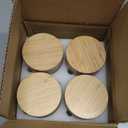 DRKIO 16 Oz Overnight Oats Containers with Bamboo Lids - 4 Pack Glass Storage Jars with Airtight Lids Wide Mouth Mason Food Jars Great for Meal Prep Salad Chia Pudding Snacks Yogurt Sugar Spice Cereal