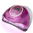JEWHITENY Pink U V Gel Nail Lamp:LED Nails Curing Lamp with Automatic Sensor & 4 Timers Nail Light with 66 Lamp Beads
