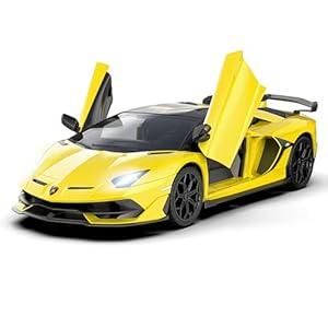 AEROQUEST Lamborghini Remote Control Car, Officially Licensed 1:14 Lambo RC Car for Boys Girls Birthday Gift, Yellow