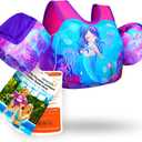 Puddle Float Jumper, Toddler Swim Vest, Toddler Floaties for Pool Adjustable Triple Back Buckle, Arm Floaties, Pool Swimming Jacket, Water Wings, EPE Foam, Toddler, Kids, Boys, Girls, Niños, Size: L, Fit 30-50-60-66 lbs, 2-3-5-6-7 Years