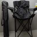 Joyfair Portable Camping Chair, Outdoor Lawn Folding Chairs for Adults, Heavy Duty Large Foldable Chairs for Beach, Fishing, Tailgating Outdoor Sport, 2 Cup Holders & Carry Bag (Black), 22.5X14X92