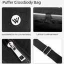 WESTBRONCO Puffer Crossbody Bags for Women Quilted Tote Bag Puffy Weekender Overnight Bag Nylon Shoulder Handbag