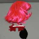 ANOGOL Hair Cap + (Sunglasses) Hot Pink Bob Wig with Bangs Womens Hot Pink Wigs with Star Shape Sunglasses Short Neon Wig Party Outfit Fun wigs for Women Halloween Costume Night Club Bachelorette Hair