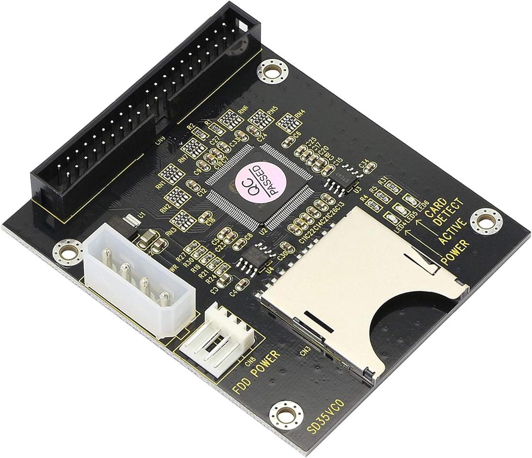 GINTOOYUN SD SDHC SDXC MMC to 3.5" 40Pin Male IDE Adapter Card SD Memory Card to IDE Hard Disk Drive Adapter