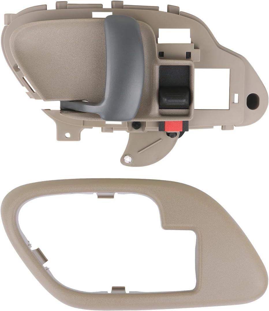 APPERFiT Interior Door Handle w/Bezel Kit LH (Tan) Compatible with 1995-2002 Chevy Chevrolet GMC Truck C1500 C2500 C3500 K1500 K2500 K3500 Suburban Tahoe Yukon Replaces 15708051