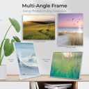 MANTELLO ESSENTIALS Front Loading White Picture Frame 8.5x11 - Set of 6 - Table Desk Wall hanging For Artwork - Certificates Diplomas - Family Gallery Multi Photo Frame