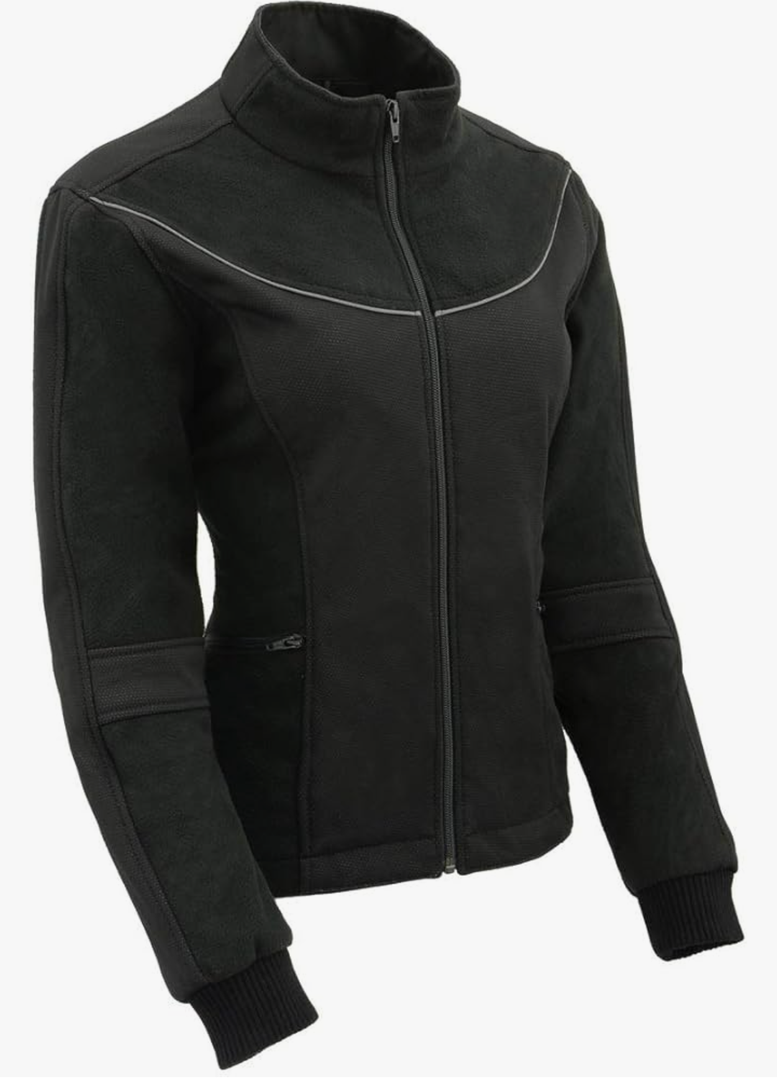 Milwaukee Leather MPL2780 Women's Black Textile and Fleece Combo Jacket S