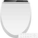 Heat Bidet Toilet Seat with Fully Automatic Adjustment, Stainless Steel Nozzle, Heated Seat, Adjustable Warm Water and Air Dryer, Night Lighting, Power Saving, Wireless Control, Elongated