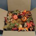 Fall Wreaths for Front Door, 20inchs Autumn Wreath with Hangers Pumpkin Maple Autumn Harvest Wreath Fall Decorations for Home Ideal Thanksgiving Decorations Wall Window Party Decor Indoor Outdoor