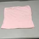 Trendy Queen  Sexy Tube Tops for Women Strapless Crop Tops Basic Backless Sleeveless Bandeau Cute 2024 Summer Outfits Sexy Solid Tops Size L Pink