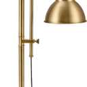 VONLUCE Rustic Desk Lamp Brass Adjustable, Industrial Style Metal Task Lamps 25"-29", Vintage Work Light, Farmhouse Reading Lamp in Brushed Brass Finish, ETL Certificate